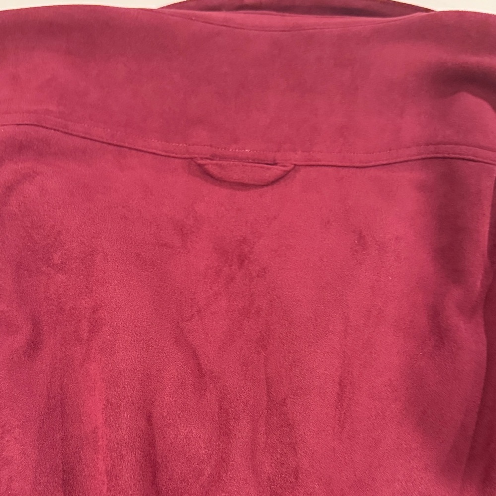 In Earnest Burgundy by Byron Lars Button Down Shirt with Cutout Accents - Picture 12 of 15